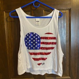 4th of July crop top PINK